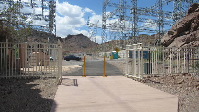 Hoover Dam gated section of Railroad trail