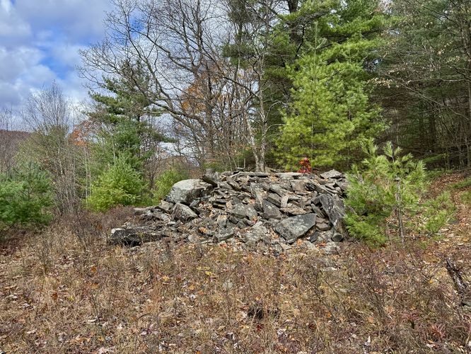Rock pile, watch for rattlesnakes!