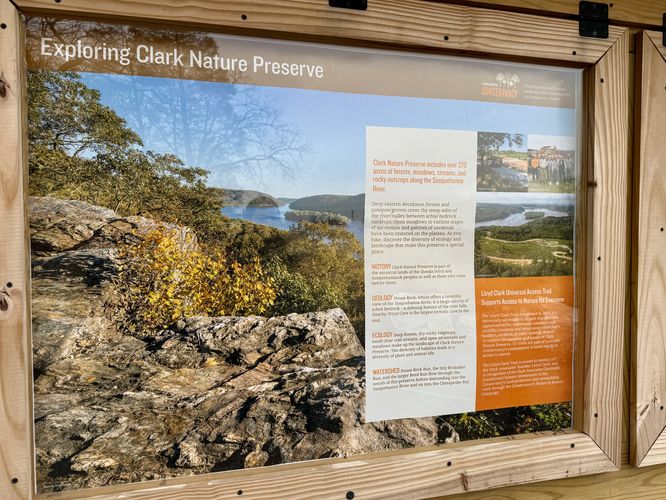 Clark Nature Preserve info kiosk