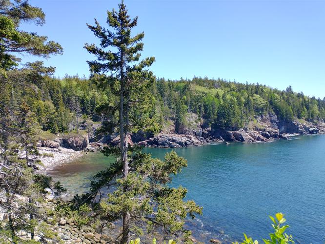 One of the many beautiful views of Hunters Beach from the Hunters Cliffs Trail 