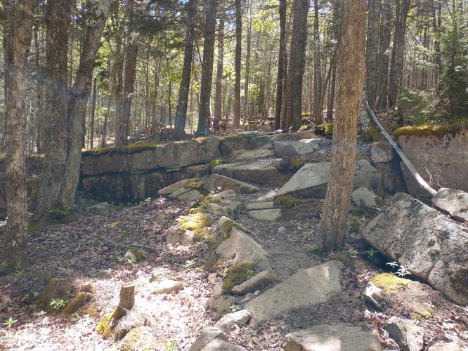 Rocky section of the trail