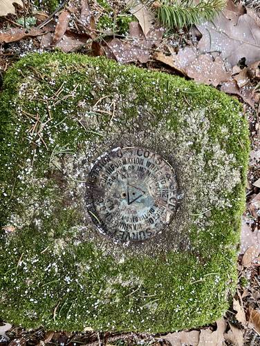 USGS benchmark at old Huntley Mountain fire tower site