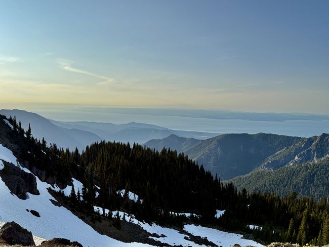 Western vista below the summit