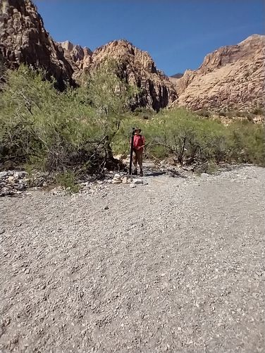 Markers can be hard to find, especially across a wash