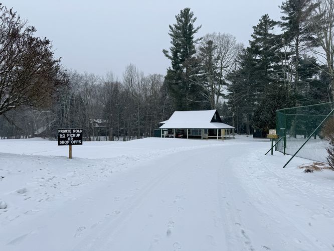 Private road, foot traffic only. No drop-offs or pick-ups