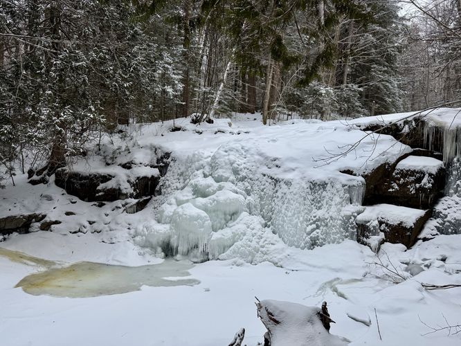 Upper Gill Brook Falls, approx. 12-feet tall