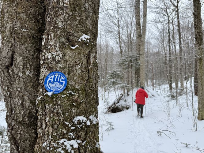 Blue blazes leads up to Indian Head