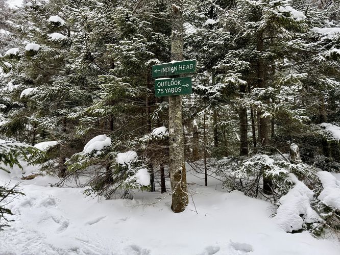 North overlook, keep right atop Indian Head