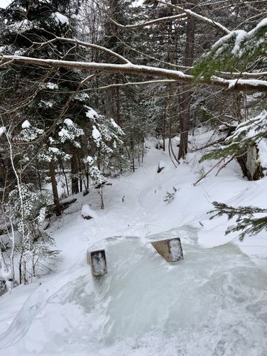 Icy stairs