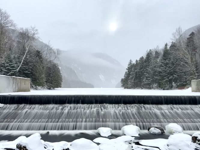 Lower Ausable Lake Dam (long exposure)