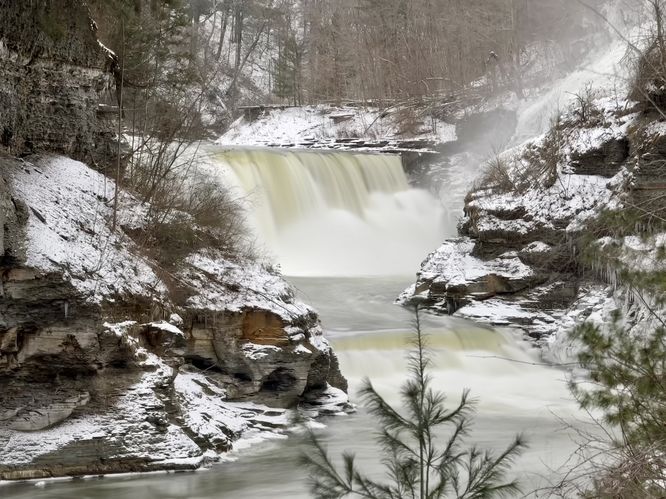 Long exposure of Lower Falls