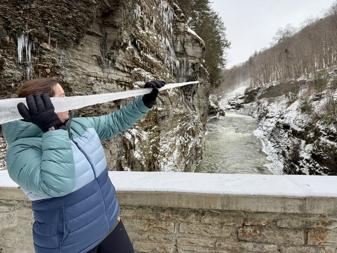 Huge icicle
