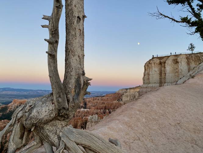 View of people standing at Upper Inspiration Point