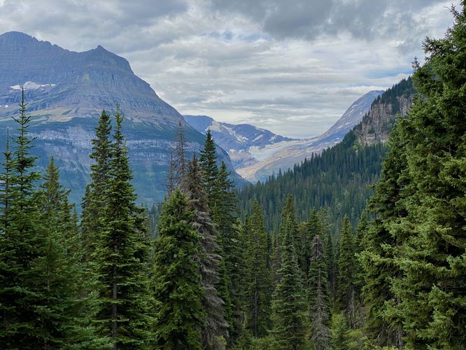 View of Jackson Glacier from the overlook along Going-to-the-Sun Road