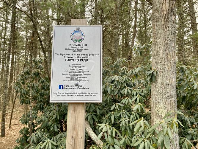Jerimoth Hill trailhead