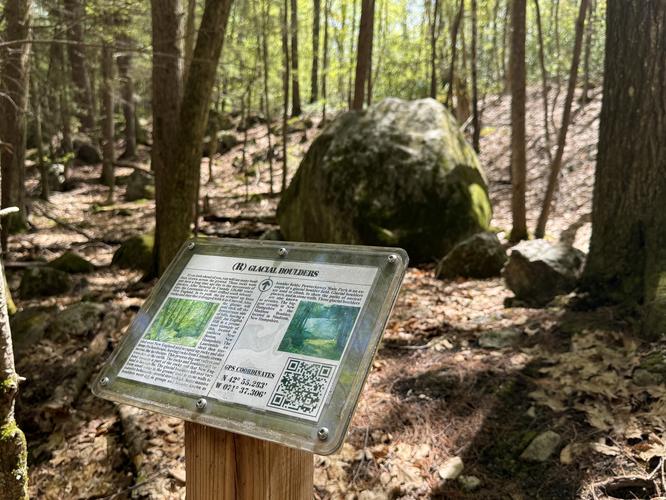 Glacial boulders info kiosk