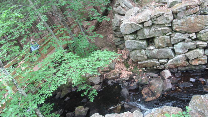 Bridge and stream at dam site