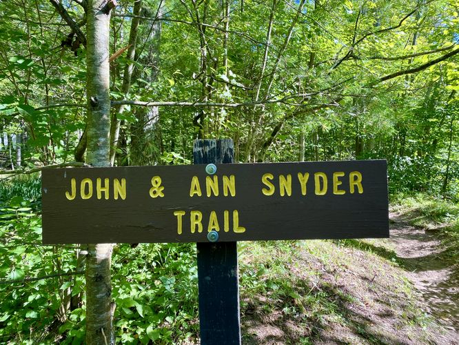 John & Ann Snyder Trail sign