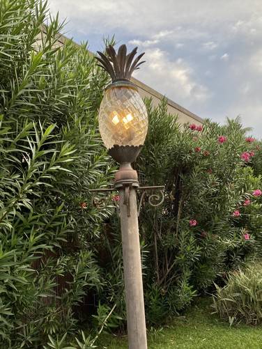 Unique pineapple-shaped glass lamp lantern
