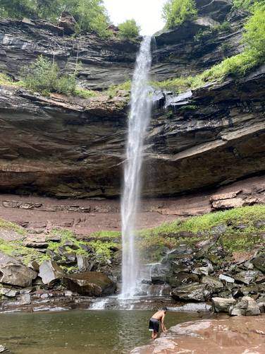 Upper Kaaterskill Falls (230-feet tall, two-tiered waterfall)