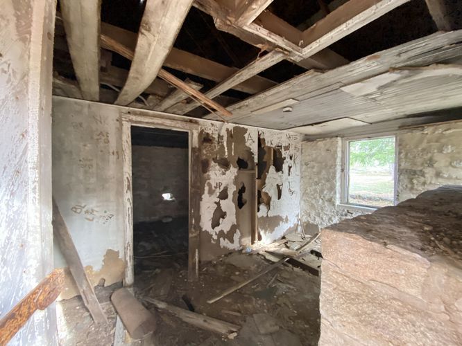 Inside the Kellogg Mountain Firetower House (abandoned)