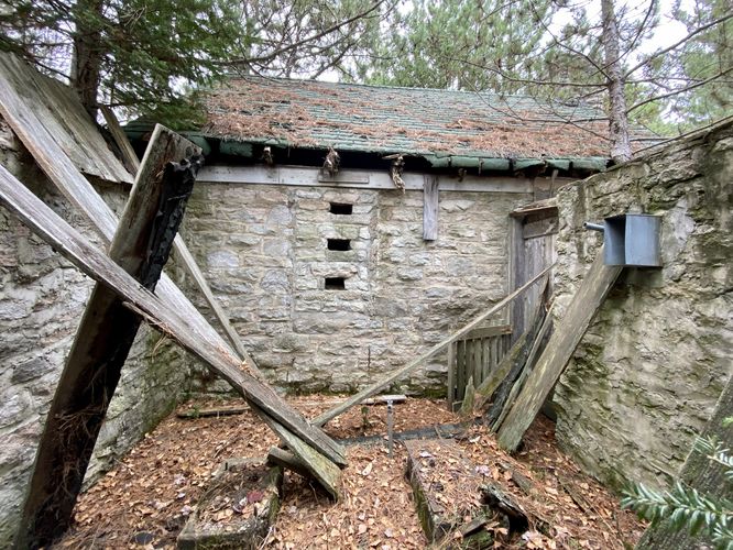 Side room at the Kellogg Mountain Firetower House (abandoned)