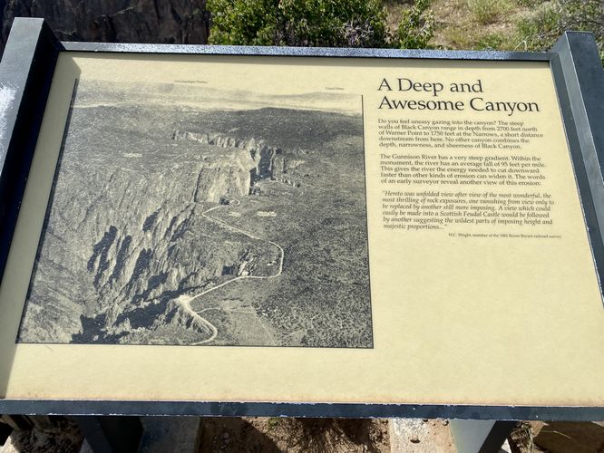 A Deep and Awesome Canyon - Black Canyon of the Gunnison natural history info kiosk