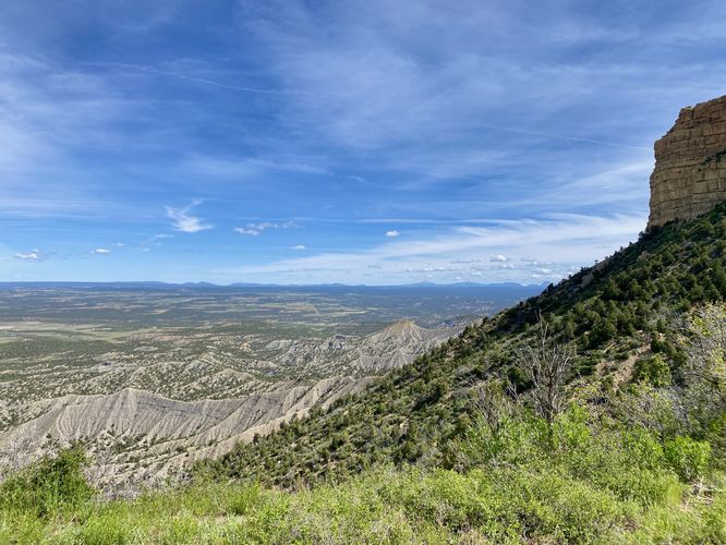 View of Mesa Verde's slopes over the Montezuma Valley
