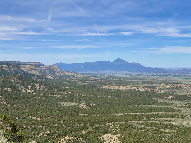 View of Ute Mountain and Mesa Verde's northern slopes