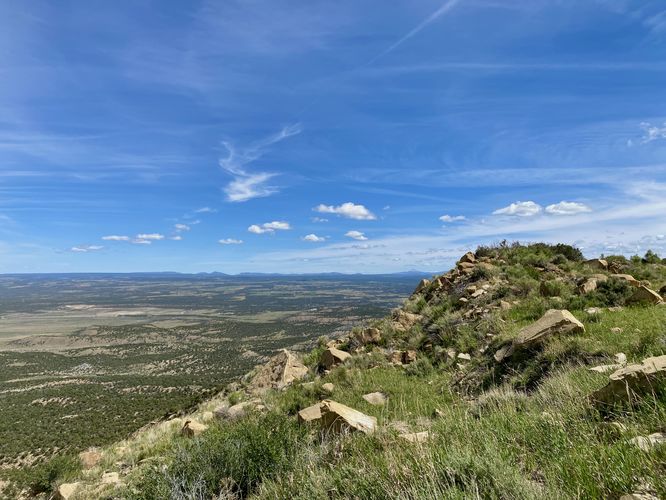 Rugged terrain along the Knife Edge Trail high above the Montezuma Valley