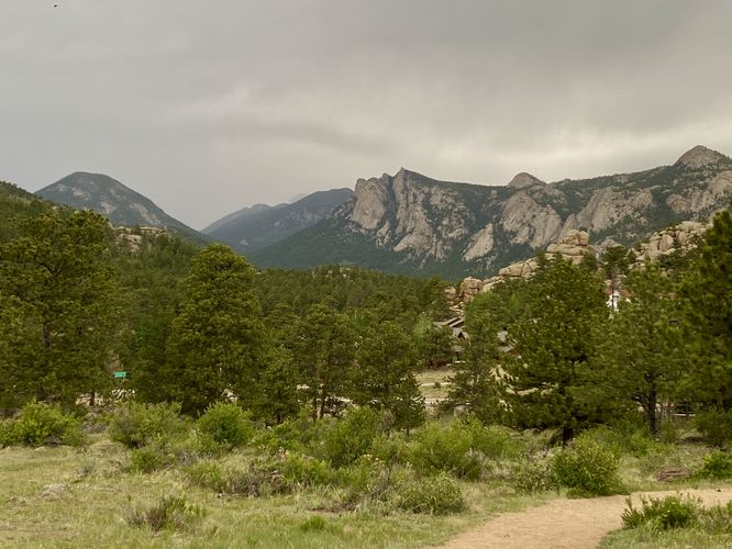 View of mountains surrounding Estes Park