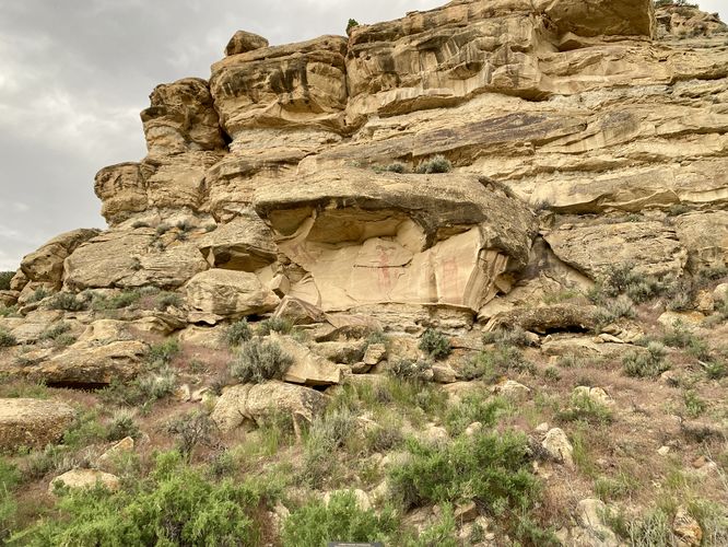 View of the Kokopelli Pictographs