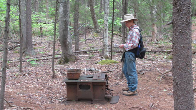 Old stove is a waypoint along the trail reminder of days gone by