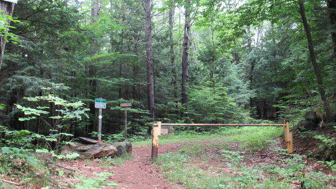 Start of the trail system past the gate