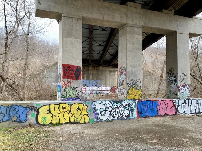 Bridge graffiti