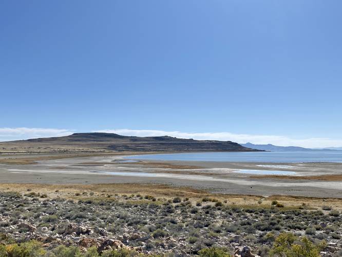 View of the Great Salt Lake from the Lady Finger Point Trail