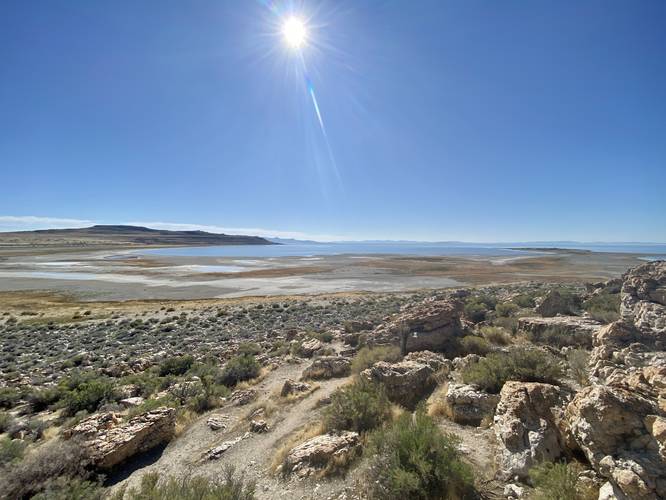 View of the Great Salt Lake from the Lady Finger Point Trail