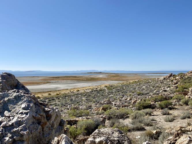 View of the Great Salt Lake from the Lady Finger Point Trail