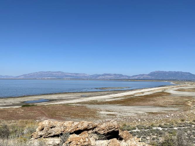 View of the Great Salt Lake from the Lady Finger Point Trail