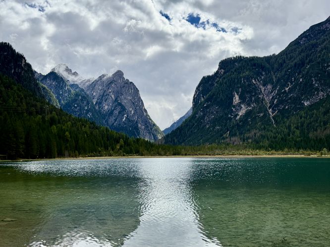 Another breathtaking view of the turquoise Lago di Dobbiaco
