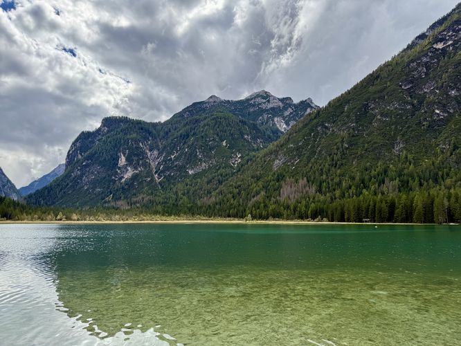 Turquoise hues of Lake Dobbiaco