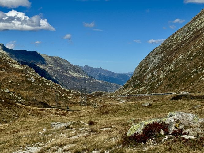 North view of Gotthard Pass