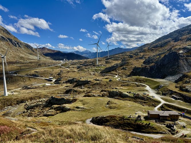 View of Gotthard Pass toward Ticino