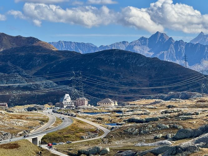 View of Lago della Piazza in Gotthard Pass