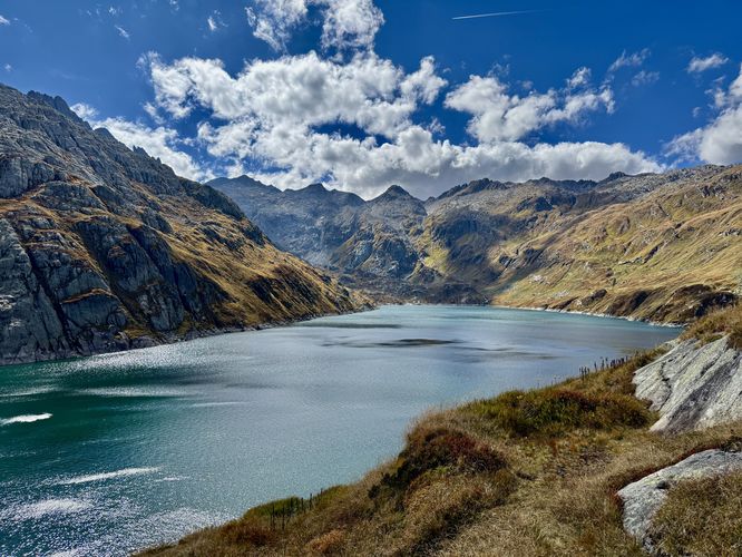 View of Lago di Lucendro (Lake Lucendro)