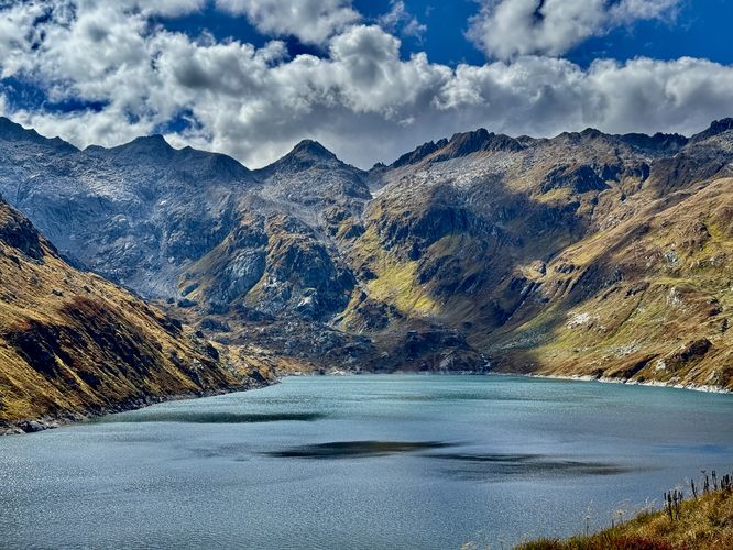 Alps view at Lago di Lucendro (Lake Lucendro)