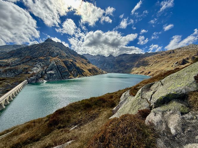 View of Lago di Lucendro (Lake Lucendro)