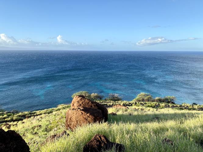 Beautiful ocean view from the Lahaina Pali Trail