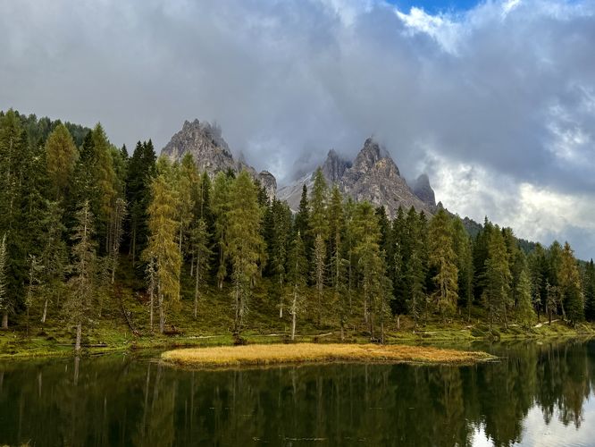 View of Lake Antorno from the north shore