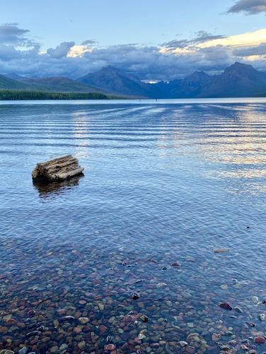 Colorful rocks at Lake McDonald beach (Apgar Village)